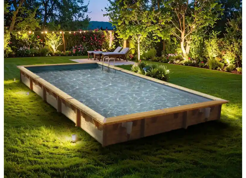 Piscine bois Linéa 8,00 x 5,00 x 1,40 m - Ubbink