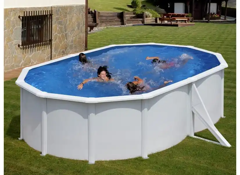 Piscine acier blanc Bora Bora ovale 5,27 x 3,27 x 1,22 m - Gré