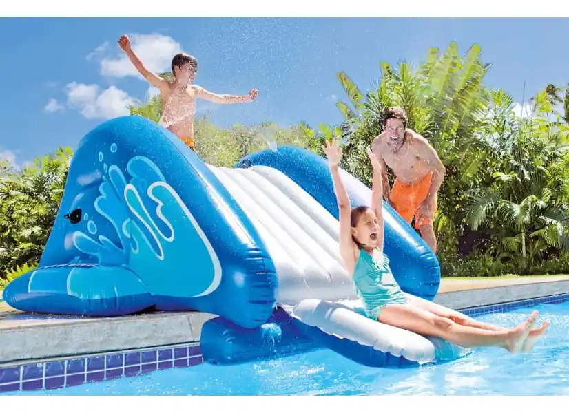 Toboggan gonflable pour piscine enterrée - Intex