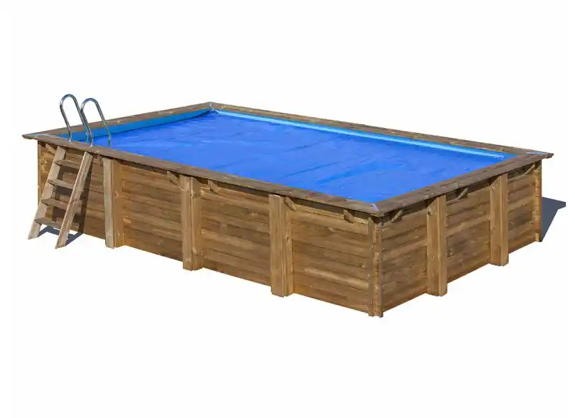 Bâche à bulles pour piscine bois rectangulaire - Gré