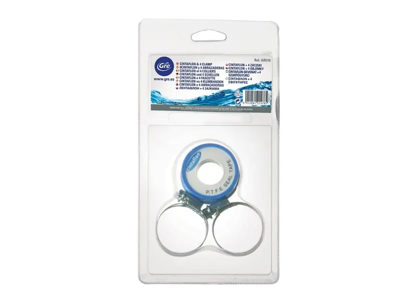 Lot de 2 colliers de raccordement inox Ø 35/50 mm + téflon - Gré