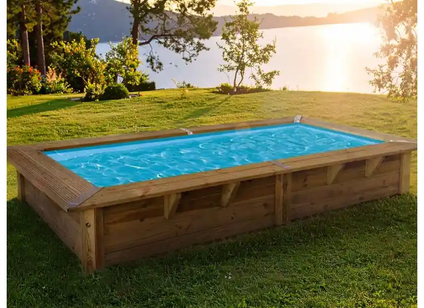 Piscine bois Azura 3,50 x 2,00 x 0,71 m liner bleu - Ubbink
