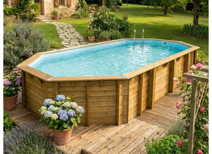 Piscine bois Azura 7,50 x 4,00 x 1,30 m - Ubbink