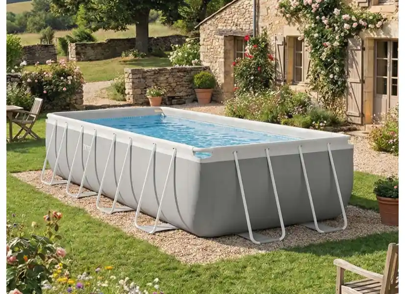 Piscine tubulaire Prism Frame rectangulaire 4,88 x 2,44 x 1,07 m - Intex