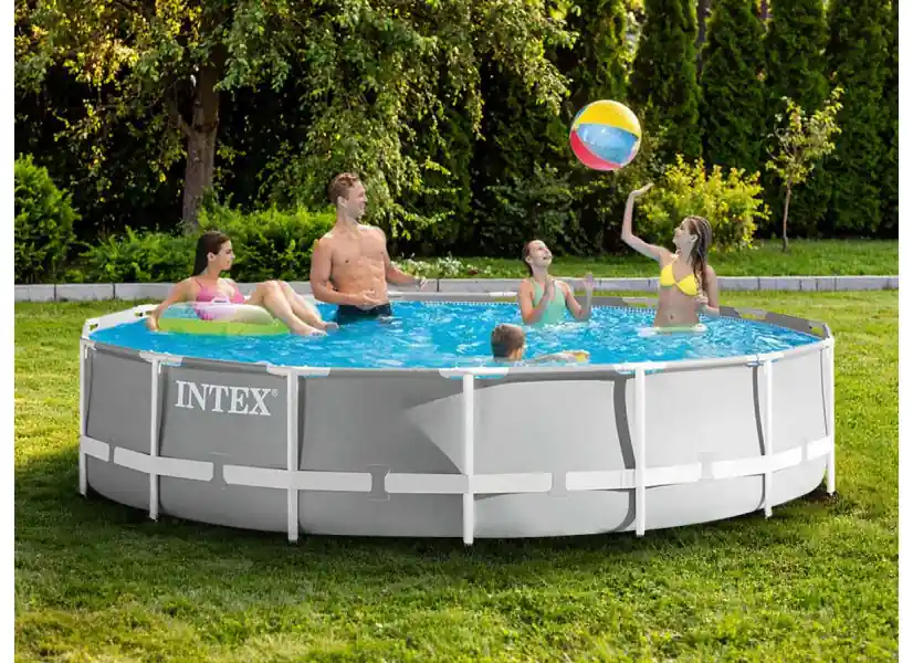 Piscine tubulaire Prism Frame ronde 4,57 x 1,07 m - Intex