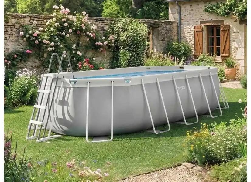 Piscine tubulaire Prism Frame ovale 5,03 x 2,74 x 1,22 m - Intex