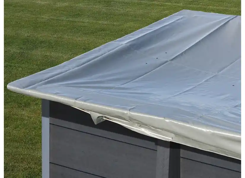 Bâche d‘hivernage 580 g/m² pour piscine composite carrée 3,26 x 3,26 m - Gré