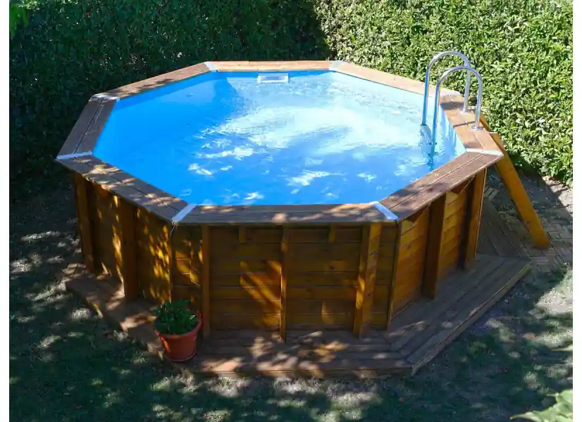 Piscine bois Sunwater 4,10 x 1,20 m liner bleu - Ubbink