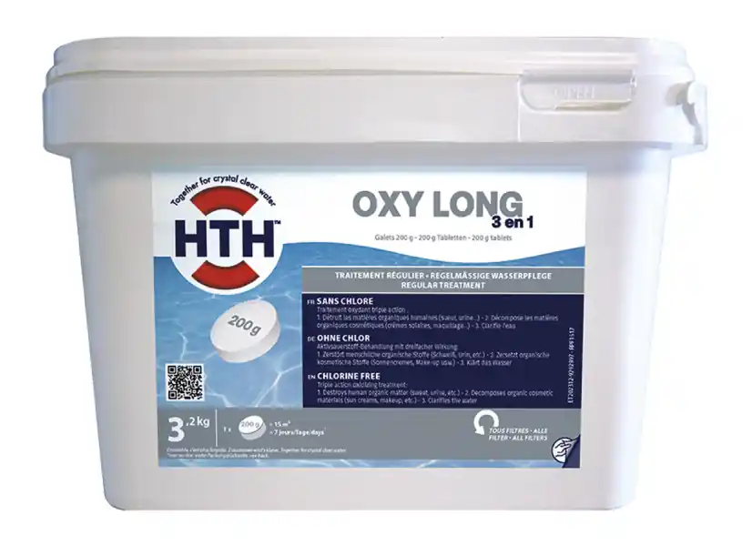 Oxygène actif 3 en 1 en galets 3,2 kg - HTH