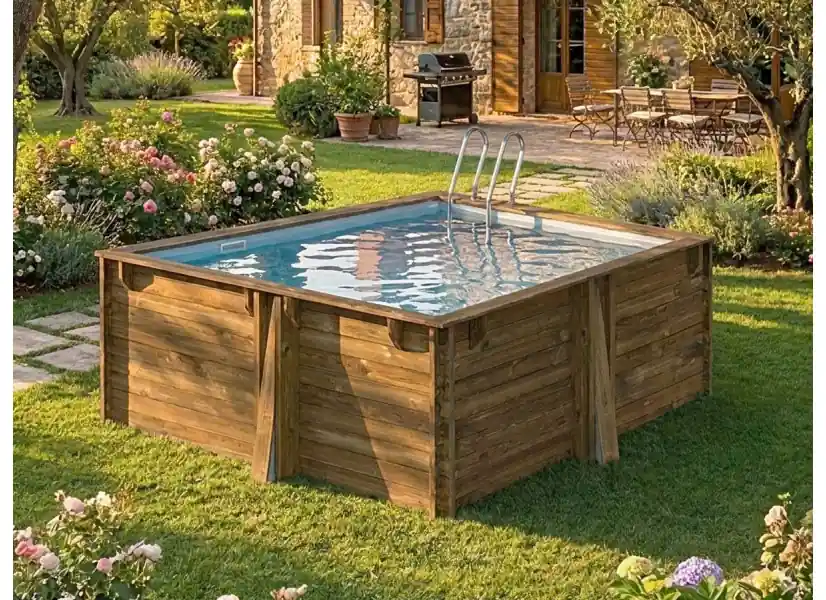 Piscine bois Carra 3 3,05 x 3,05 x 1,19 m - Gré