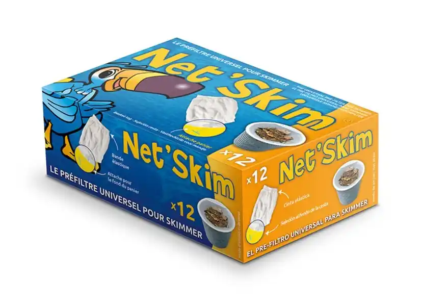 Lot de 12 préfiltres jetables Net‘Skim pour panier de skimmer - Toucan