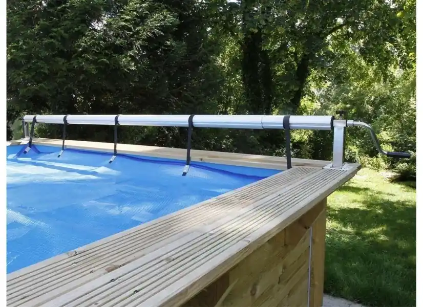 Enrouleur de bâche à bulles Premium pour piscine hors-sol ou enterrée jusqu‘à 5,55 m - Ubbink