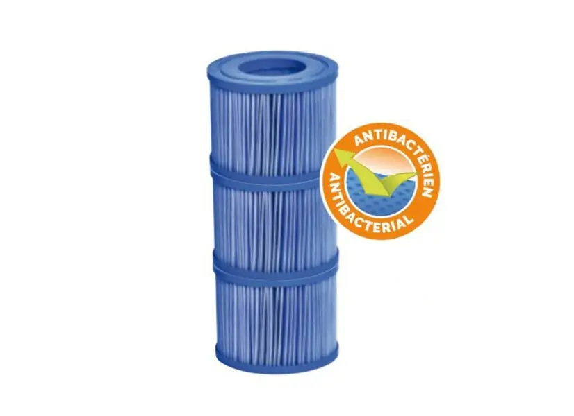 Lot de 3 cartouches de filtration antibactériennes pour spa gonflable ou portable - Netspa
