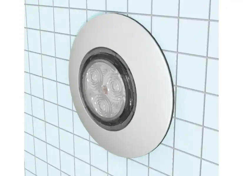 Traversée de paroi blanche piscine béton/coque pour projecteur Micro Plug-In-Pool - CCEI