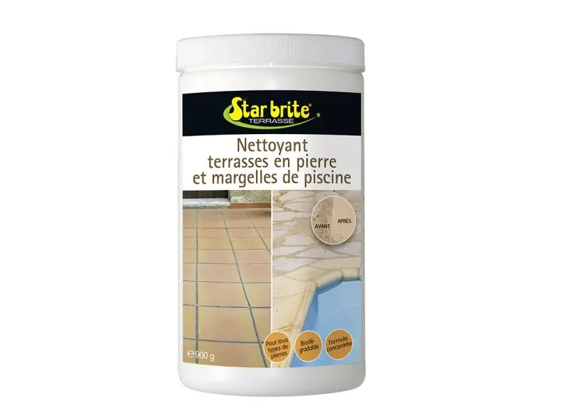 Nettoyant terrasses en pierre ou margelles de piscines 900 g - Starbrite