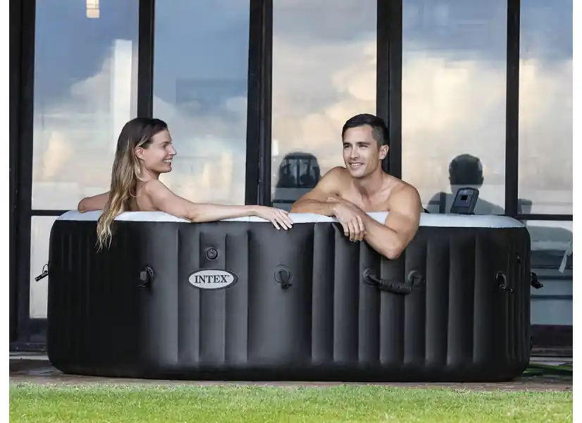 Spa gonflable PureSpa Carbone octogonal Bulles et Jets 4 places - Intex
