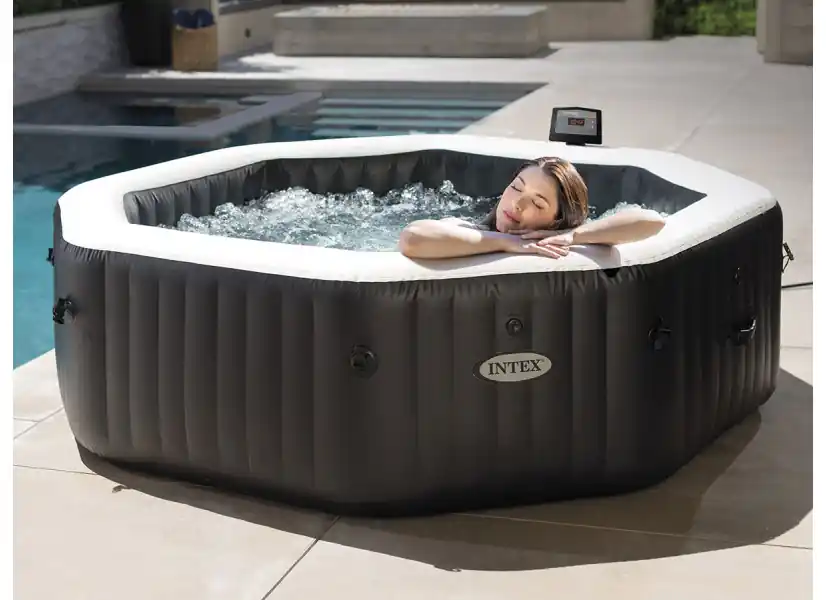 Spa gonflable PureSpa Carbone octogonal Bulles et Jets 6 places - Intex