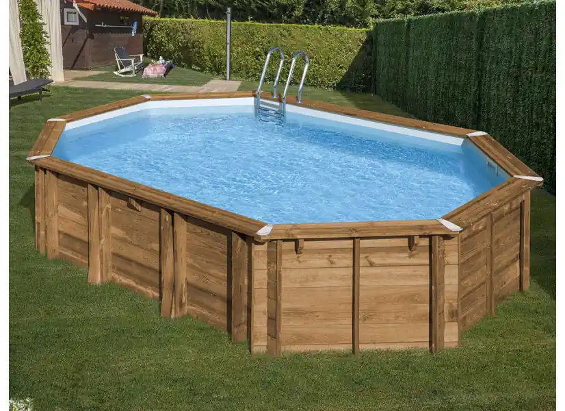 Piscine bois Avocado 6,56 x 4,56 x 1,31 m - Gré