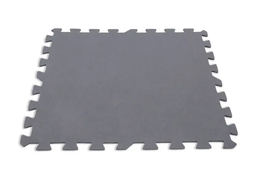 Lot de 8 dalles de protection de sol en mousse 50 x 50 cm grises épaisseur 5 mm pour piscine et spa - Intex