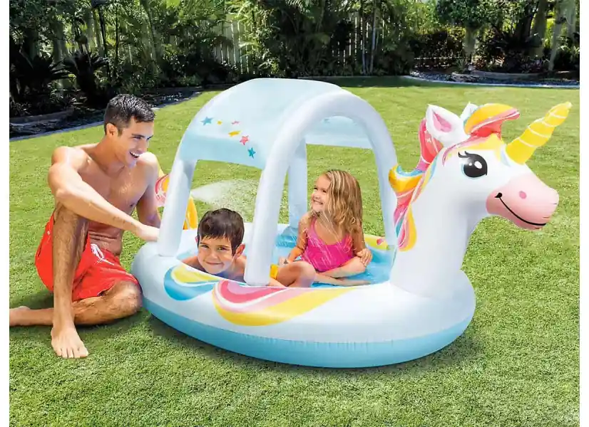 Piscine gonflable Licorne avec fontaine - Intex