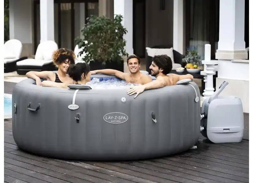 Spa gonflable Lay-Z-Spa Santorini rond HydroJet Pro 5/7 places - Bestway