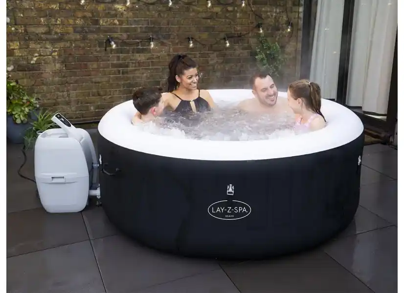 Spa gonflable Lay-Z-Spa Miami rond Airjet 4 places - Bestway