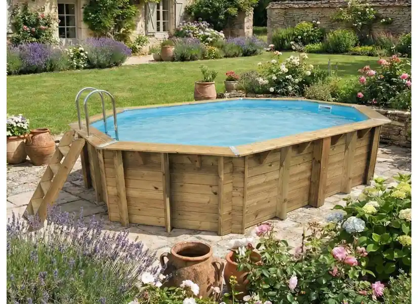 Piscine bois Azura 6,10 x 4,00 x 1,20 m - Ubbink