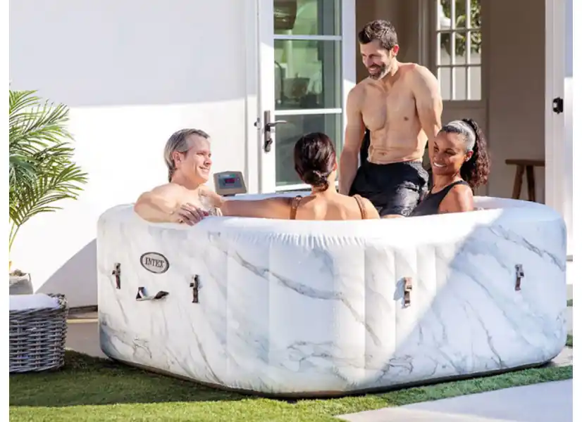 Spa gonflable PureSpa Calacatta carré Bulles 4 places - Intex