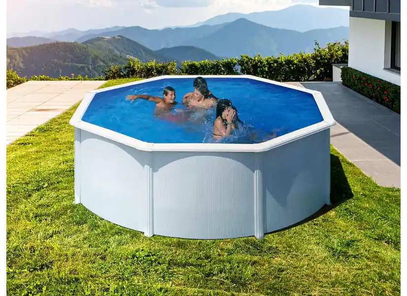 Piscine acier blanc Fidji ronde 3,70 x 1,22 m - Gré