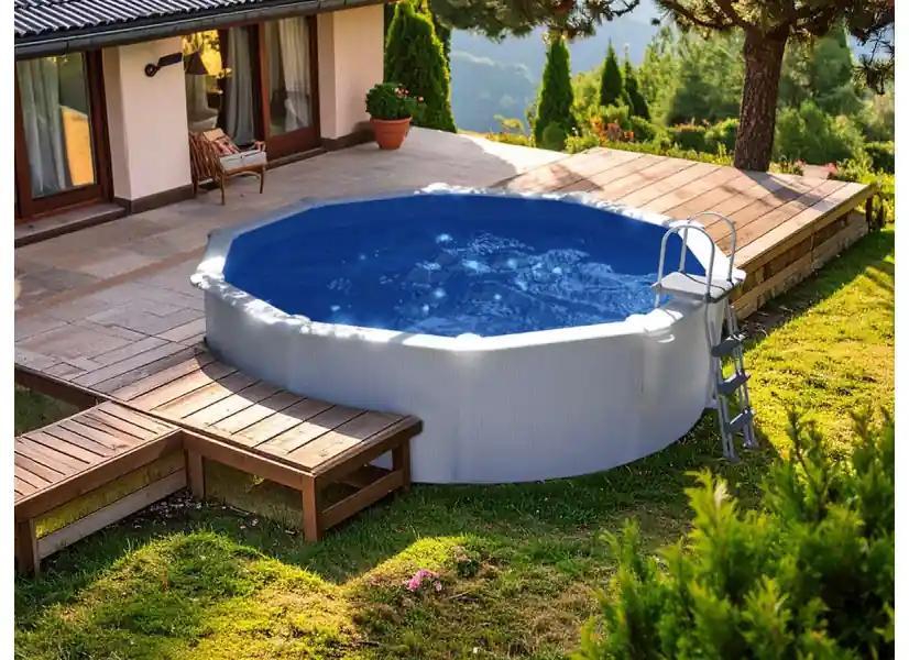 Piscine acier blanc Bora Bora ronde 3,70 x 1,22 m - Gré