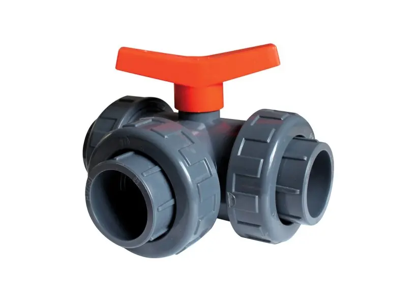 Vanne 3 voies PVC pression en T - Fitt