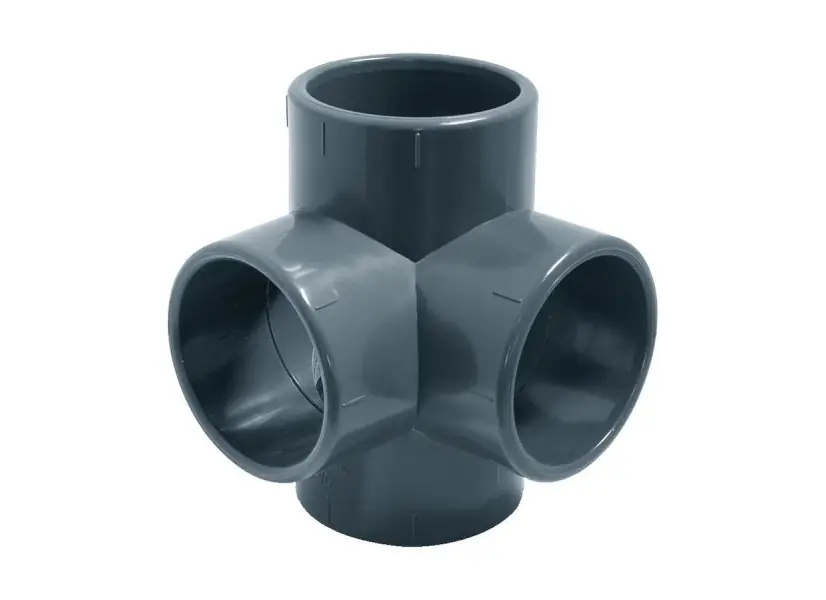 Té 4 voies PVC pression 90° - Fitt