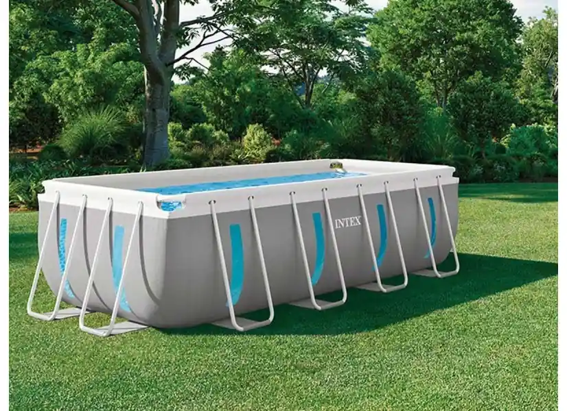 Piscine tubulaire Prism Frame Clearview rectangulaire 4,00 x 2,00 x 1,22 m - Intex