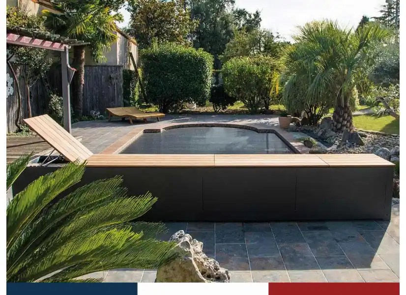 Volet de piscine hors-sol Banc Dsign - Abriblue