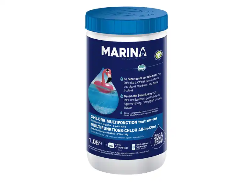 Chlore multifonction galets pour piscine jusqu‘à 15 m³ - Marina