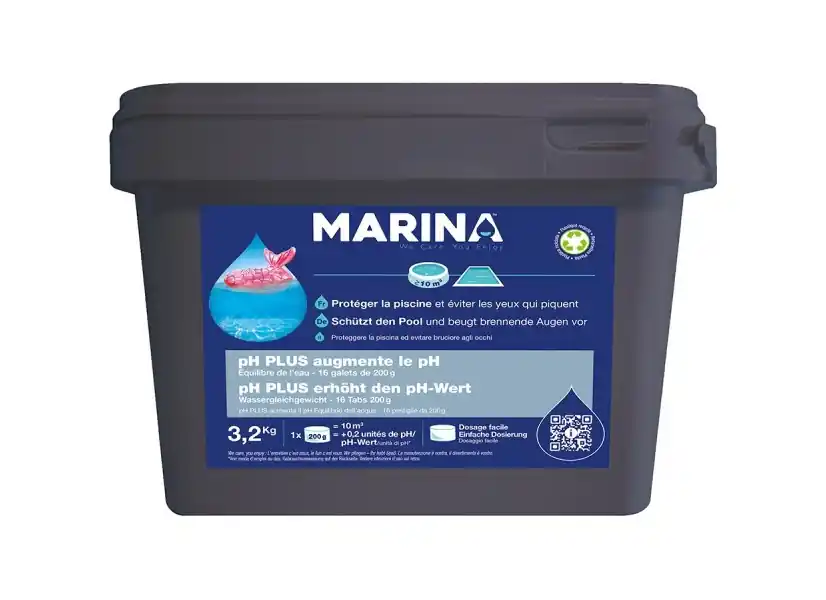 pH plus galets pré-dosés pour 10 m³ 3,2 kg - Marina