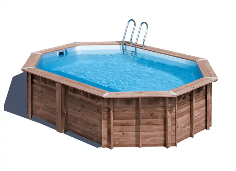 Piscine bois Bambu 2 5,35 x 3,35 x 1,36 m - Gré