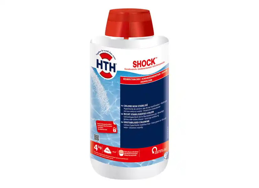 Chlore choc poudre sans stabilisant Shock 4 kg - HTH