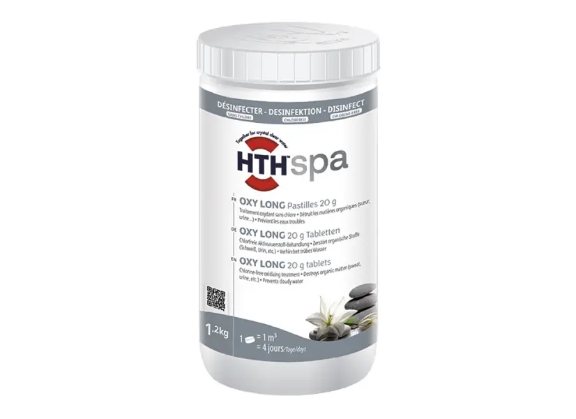 Oxygène actif pastilles pour spa 1,2 kg - HTH