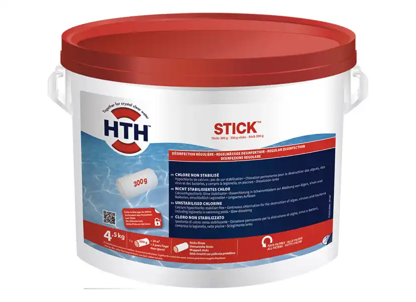 Chlore non stabilisé en stick 4,5 kg - HTH