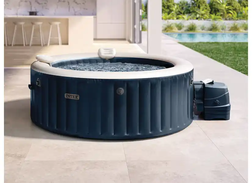 Spa gonflable PureSpa Blue Navy rond Bulles 4 places - Intex