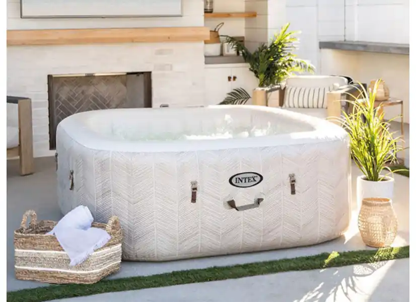Spa gonflable PureSpa Chevron carré Bulles 4 places - Intex