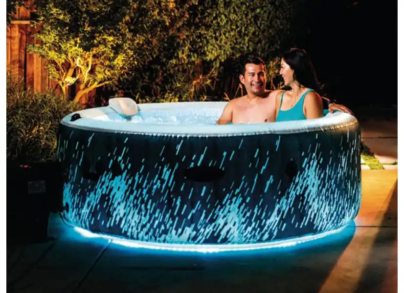 Spa gonflable PureSpa Galaxie rond Bulles avec LED 4 places - Intex