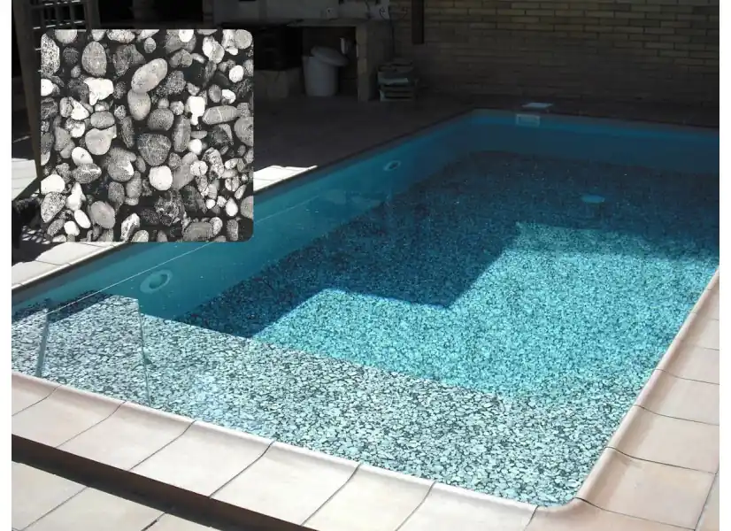 Liner PVC armé 150/100e uni texturé type NGD Cailloux - Delifol