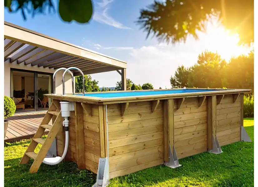 Piscine bois Azura 4,50 x 2,50 x 1,26 m - Ubbink
