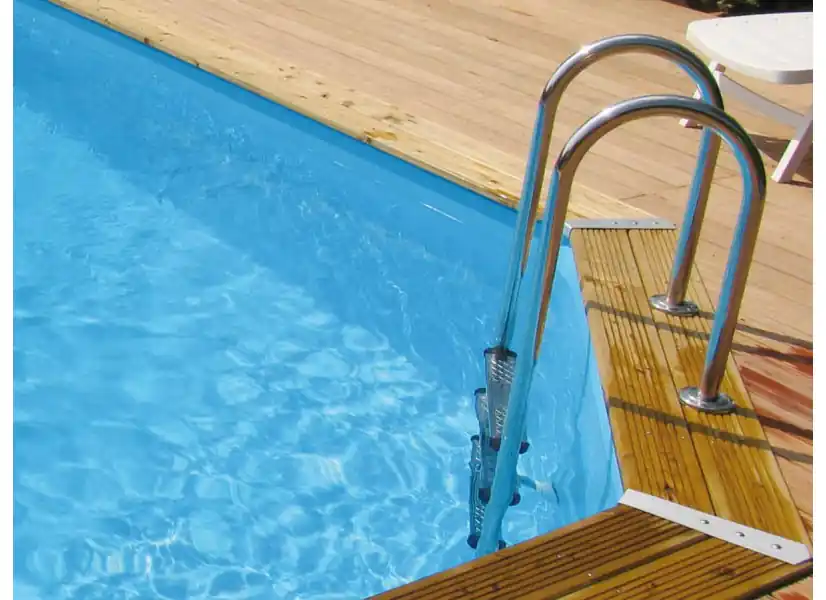 Echelle inox intérieure pour piscines bois - Ubbink