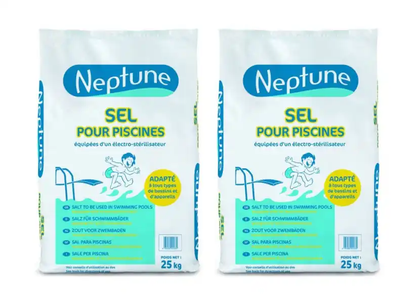 Lot de 2 sacs de sel de piscine 25 kg - Neptune