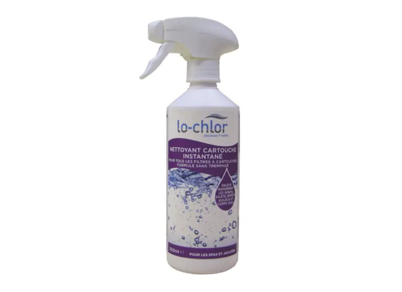 Nettoyant pour cartouche de filtration de piscine et spa 500 ml - Lo Chlor