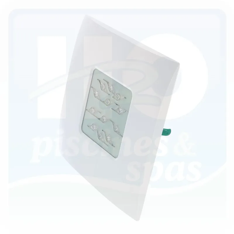 Bloc optique universel à 6 LED blanche - WELTICO - 26 W - 12 V pour piscines maçonnerie béton et liner - Blanc
