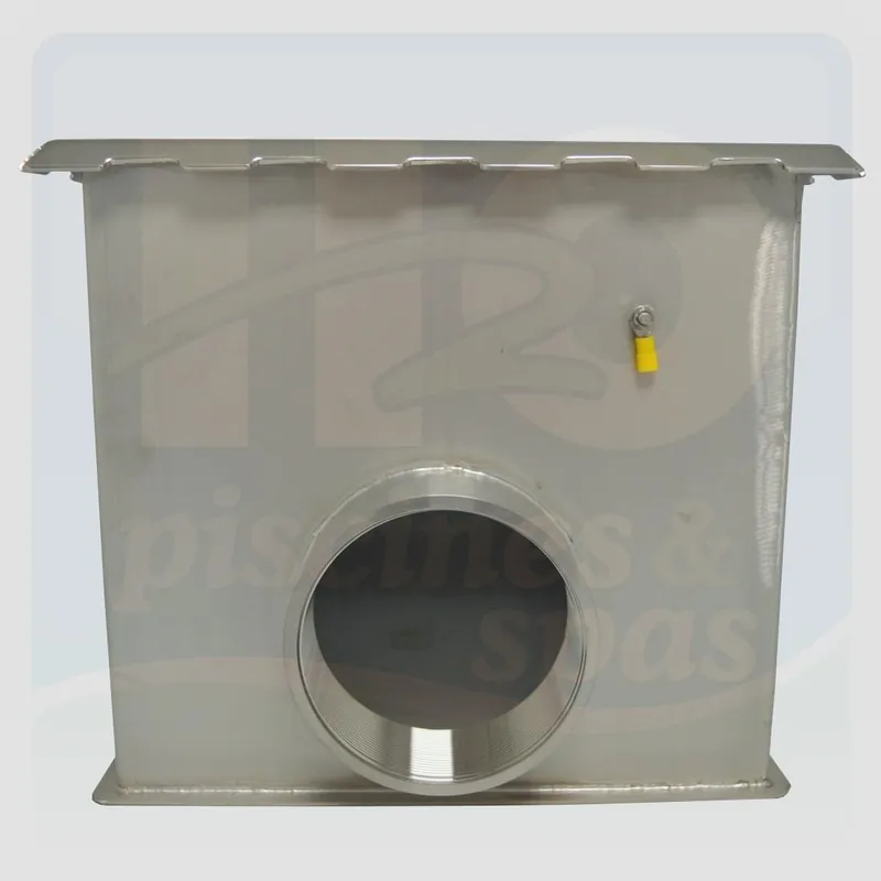 Bonde de fond 300 * 300 en inox - sortie en 4" pour piscine béton